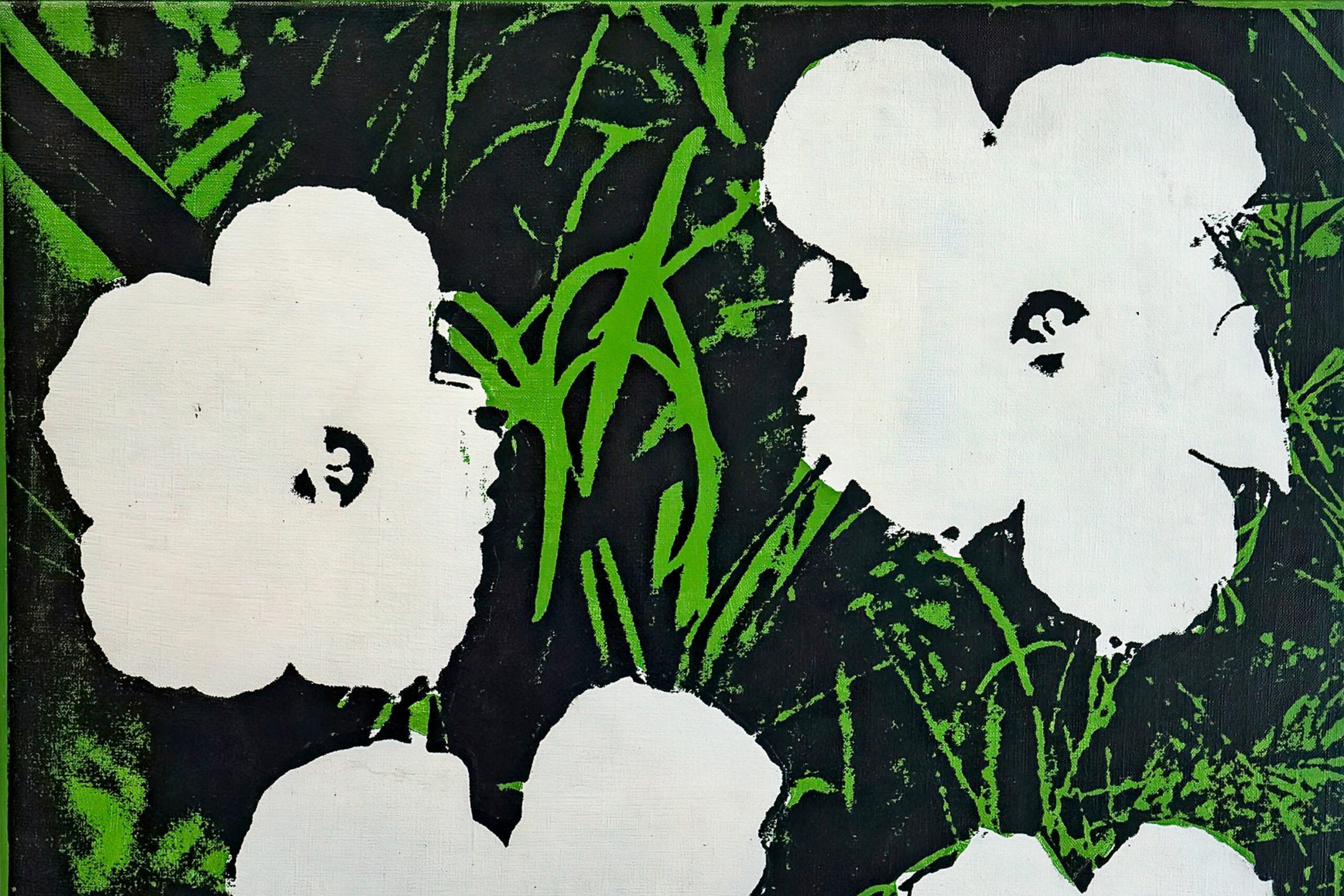 Flowers, Andy Warhol, acrylique et encre sérigraphique sur une toile en lin, 1964.

